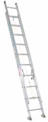 Made in USA - 40' High, Type II Rating, Aluminum Extension Ladder - Americas Industrial Supply