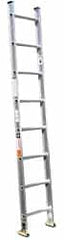 Made in USA - 12' High, Type IA Rating, Aluminum Extension Ladder - Americas Industrial Supply