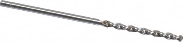 Accupro - 1.67mm 130° Cobalt Jobber Drill - Bright Finish, Right Hand Cut, Parabolic Flute, Straight Shank, 1-11/16" OAL, Split Point - Americas Industrial Supply