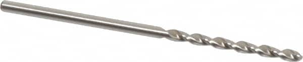 Accupro - #49 130° Cobalt Jobber Drill - Bright Finish, Right Hand Cut, Parabolic Flute, Straight Shank, 1-13/16" OAL, Split Point - Americas Industrial Supply