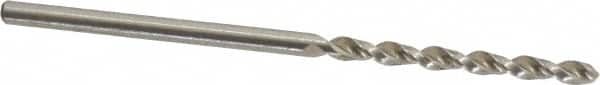 Accupro - #46 130° Cobalt Jobber Drill - Bright Finish, Right Hand Cut, Parabolic Flute, Straight Shank, 1-15/16" OAL, Split Point - Americas Industrial Supply