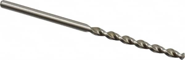 Accupro - 2.5mm 130° Cobalt Jobber Drill - Bright Finish, Right Hand Cut, Parabolic Flute, Straight Shank, 2-1/4" OAL, Split Point - Americas Industrial Supply