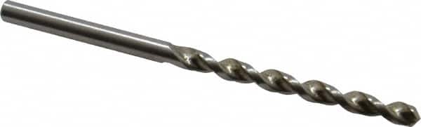 Accupro - 3.7mm 130° Cobalt Jobber Drill - Bright Finish, Right Hand Cut, Parabolic Flute, Straight Shank, 2-3/4" OAL, Split Point - Americas Industrial Supply