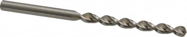 Accupro - #15 130° Cobalt Jobber Drill - Bright Finish, Right Hand Cut, Parabolic Flute, Straight Shank, 3-5/32" OAL, Split Point - Americas Industrial Supply