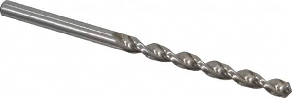 Accupro - 3/16" 130° Cobalt Jobber Drill - Bright Finish, Right Hand Cut, Parabolic Flute, Straight Shank, 3-3/8" OAL, Split Point - Americas Industrial Supply
