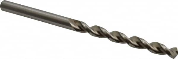 Accupro - Letter D 130° Cobalt Jobber Drill - Bright Finish, Right Hand Cut, Parabolic Flute, Straight Shank, 3-31/32" OAL, Split Point - Americas Industrial Supply