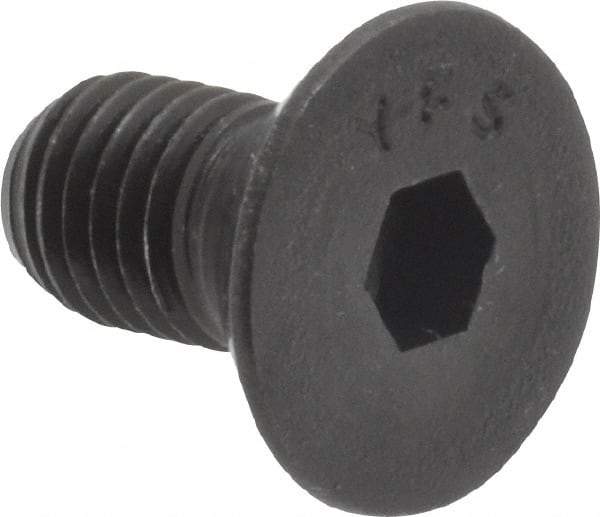 Value Collection - 1/4-28 UNF Hex Socket Drive, 82° Flat Screw - Alloy Steel, Black Oxide Finish, Fully Threaded, 1/2" OAL - Americas Industrial Supply