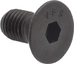 Value Collection - 1/4-28 UNF Hex Socket Drive, 82° Flat Screw - Alloy Steel, Black Oxide Finish, Fully Threaded, 1/2" OAL - Americas Industrial Supply
