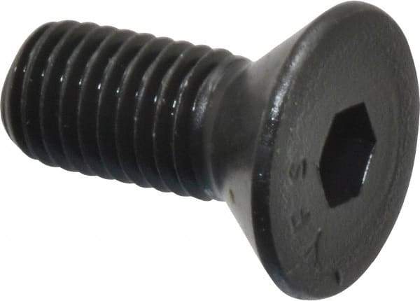Value Collection - 1/4-28 UNF Hex Socket Drive, 82° Flat Screw - Alloy Steel, Black Oxide Finish, Fully Threaded, 5/8" OAL - Americas Industrial Supply