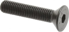 Value Collection - 1/4-28 UNF Hex Socket Drive, 82° Flat Screw - Alloy Steel, Black Oxide Finish, Fully Threaded, 1-1/4" OAL - Americas Industrial Supply