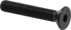 Value Collection - 1/4-28 UNF Hex Socket Drive, 82° Flat Screw - Alloy Steel, Black Oxide Finish, Fully Threaded, 1-1/2" OAL - Americas Industrial Supply