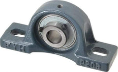 Value Collection - 5/8" ID, 2-3/8" OAW x 5" OAL x 2-3/8" OAH High Temperature Ball Bearing Pillow Block - 1,650 Lb Static Cap, 2,830 Lb Dyn Cap, 3-3/4" Btw Mnt Hole Ctrs, 1-3/16" Base-to-Ctr Ht, Cast Iron - Americas Industrial Supply