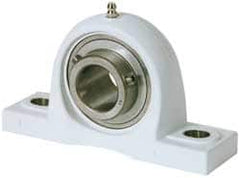 Value Collection - 1-1/8" ID, 1-1/2" OAL x 3-5/16" OAH Pillow Block - 2,540 Lb Static Cap, 4,383 Lb Dyn Cap, 4-11/16" Btw Mnt Hole Ctrs, SS Thermoplastic - Americas Industrial Supply