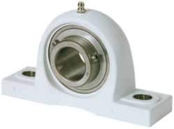 Value Collection - 3/4" ID, 31mm OAL x 2-19/32" OAH Pillow Block - 1,495 Lb Static Cap, 2,877 Lb Dyn Cap, 3-3/4" Btw Mnt Hole Ctrs, SS Thermoplastic - Americas Industrial Supply