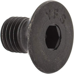 Value Collection - 5/16-24 UNF Hex Socket Drive, 82° Flat Screw - Alloy Steel, Black Oxide Finish, Fully Threaded, 1/2" OAL - Americas Industrial Supply