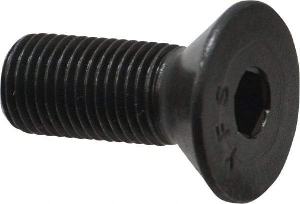 Value Collection - 3/8-24 UNF Hex Socket Drive, 82° Flat Screw - Alloy Steel, Black Oxide Finish, Fully Threaded, 1" OAL - Americas Industrial Supply