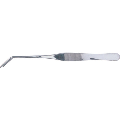 6 3/4″ Curved Sharp Serrated Point Tweezers - Americas Industrial Supply