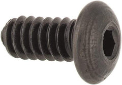 Value Collection - #4-40 UNC Hex Socket Drive, Button Screw - Alloy Steel, Black Oxide Finish, Fully Threaded, 1/4" Length Under Head - Americas Industrial Supply
