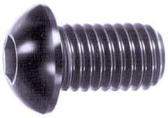 Value Collection - #2-56 UNC Hex Socket Drive, Button Screw - Alloy Steel, Black Oxide Finish, Fully Threaded, 5/8" Length Under Head - Americas Industrial Supply