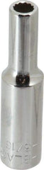 Blackhawk by Proto - 3/16", 1/4" Drive, Deep Hand Socket - 12 Points, 2" OAL, Chrome Finish - Americas Industrial Supply