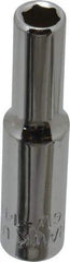 Blackhawk by Proto - 7/32", 1/4" Drive, Deep Hand Socket - 12 Points, 2" OAL, Chrome Finish - Americas Industrial Supply