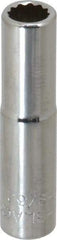 Blackhawk by Proto - 9/32", 1/4" Drive, Deep Hand Socket - 12 Points, 2" OAL, Chrome Finish - Americas Industrial Supply