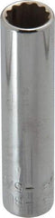 Blackhawk by Proto - 5/16", 1/4" Drive, Deep Hand Socket - 12 Points, 2" OAL, Chrome Finish - Americas Industrial Supply