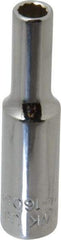 Blackhawk by Proto - 1/4" Drive, Deep Hand Socket - 12 Points, 1-15/16" OAL, Chrome Finish - Americas Industrial Supply