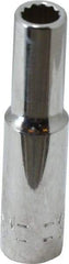 Blackhawk by Proto - 1/4" Drive, Deep Hand Socket - 12 Points, 1-15/16" OAL, Chrome Finish - Americas Industrial Supply