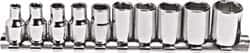 Blackhawk by Proto - 10 Piece 1/4" Drive Socket Set - 12 Points, 5mm to 13mm Range, Metric Measurement Standard - Americas Industrial Supply