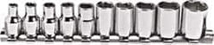 Blackhawk by Proto - 10 Piece 1/4" Drive Socket Set - 12 Points, 5mm to 13mm Range, Metric Measurement Standard - Americas Industrial Supply
