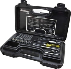 Blackhawk by Proto - 21 Piece 1/4" Drive Deep Well Socket Set - 6 Points, 5mm to 13mm Range, Metric Measurement Standard - Americas Industrial Supply