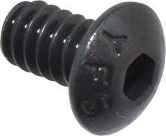 Value Collection - #6-32 UNC Hex Socket Drive, Button Screw - Alloy Steel, Black Oxide Finish, Fully Threaded, 1/4" Length Under Head - Americas Industrial Supply