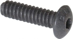 Value Collection - #6-32 UNC Hex Socket Drive, Button Screw - Alloy Steel, Black Oxide Finish, Fully Threaded, 1/2" Length Under Head - Americas Industrial Supply