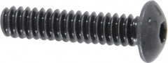 Value Collection - #6-32 UNC Hex Socket Drive, Button Screw - Alloy Steel, Black Oxide Finish, Fully Threaded, 5/8" Length Under Head - Americas Industrial Supply