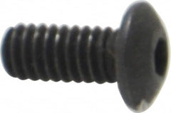 Value Collection - #8-32 UNC Hex Socket Drive, Button Screw - Alloy Steel, Black Oxide Finish, Fully Threaded, 3/8" Length Under Head - Americas Industrial Supply