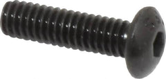 Value Collection - #8-32 UNC Hex Socket Drive, Button Screw - Alloy Steel, Black Oxide Finish, Fully Threaded, 5/8" Length Under Head - Americas Industrial Supply