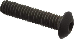 Value Collection - #8-32 UNC Hex Socket Drive, Button Screw - Alloy Steel, Black Oxide Finish, Fully Threaded, 3/4" Length Under Head - Americas Industrial Supply