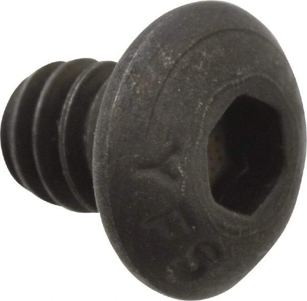 Value Collection - #10-24 UNC Hex Socket Drive, Button Screw - Alloy Steel, Black Oxide Finish, Fully Threaded, 1/4" Length Under Head - Americas Industrial Supply