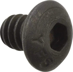 Value Collection - #10-24 UNC Hex Socket Drive, Button Screw - Alloy Steel, Black Oxide Finish, Fully Threaded, 1/4" Length Under Head - Americas Industrial Supply