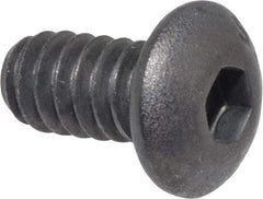 Value Collection - #10-24 UNC Hex Socket Drive, Button Screw - Alloy Steel, Black Oxide Finish, Fully Threaded, 3/8" Length Under Head - Americas Industrial Supply