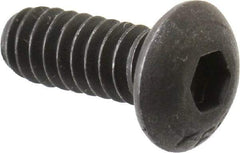 Value Collection - #10-24 UNC Hex Socket Drive, Button Screw - Alloy Steel, Black Oxide Finish, Fully Threaded, 1/2" Length Under Head - Americas Industrial Supply