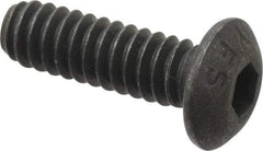 Value Collection - #10-24 UNC Hex Socket Drive, Button Screw - Alloy Steel, Black Oxide Finish, Fully Threaded, 5/8" Length Under Head - Americas Industrial Supply