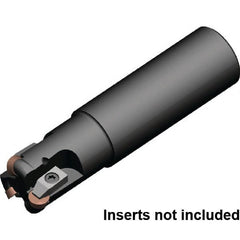 Kennametal - 25mm Cutting Diam, 63/64" Shank Diam, 63/64" Max Depth of Cut, Straight Shank Indexable Copy End Mill - 3 Inserts, RP.N 0903.. Insert, KIPR Toolholder, Through Coolant - Americas Industrial Supply