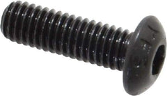 Value Collection - #10-32 UNF Hex Socket Drive, Button Screw - Alloy Steel, Black Oxide Finish, Fully Threaded, 5/8" Length Under Head - Americas Industrial Supply