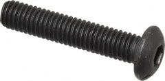Value Collection - #10-32 UNF Hex Socket Drive, Button Screw - Alloy Steel, Black Oxide Finish, Fully Threaded, 1" Length Under Head - Americas Industrial Supply