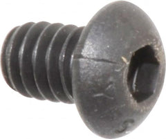 Value Collection - 1/4-20 UNC Hex Socket Drive, Button Screw - Alloy Steel, Black Oxide Finish, Fully Threaded, 3/8" Length Under Head - Americas Industrial Supply