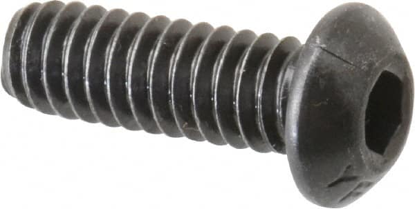 Value Collection - 1/4-20 UNC Hex Socket Drive, Button Screw - Alloy Steel, Black Oxide Finish, Fully Threaded, 3/4" Length Under Head - Americas Industrial Supply