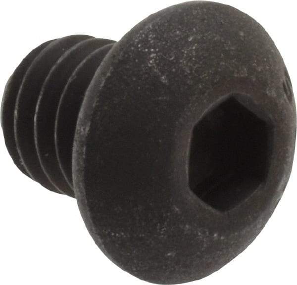 Value Collection - 5/16-18 UNC Hex Socket Drive, Button Screw - Alloy Steel, Black Oxide Finish, Fully Threaded, 3/8" Length Under Head - Americas Industrial Supply