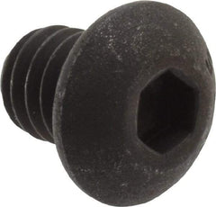 Value Collection - 5/16-18 UNC Hex Socket Drive, Button Screw - Alloy Steel, Black Oxide Finish, Fully Threaded, 3/8" Length Under Head - Americas Industrial Supply